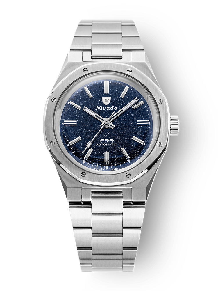 Nivada F77 Stainless Steel Dark Blue Aventurine 68010A77