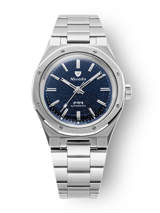 Nivada F77 Stainless Steel Dark Blue Aventurine 68010A77