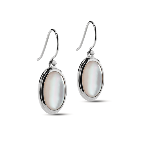 Shinola Jewelry Heirloom Mother Of Pearl Drop Earrings S1820304581-1-StrlngSil-OS-THA