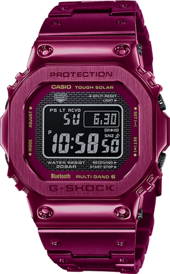 Casio G-Shock GMWB5000RD-4 Red Ion-Plated Full Metal 2Way Time Sync