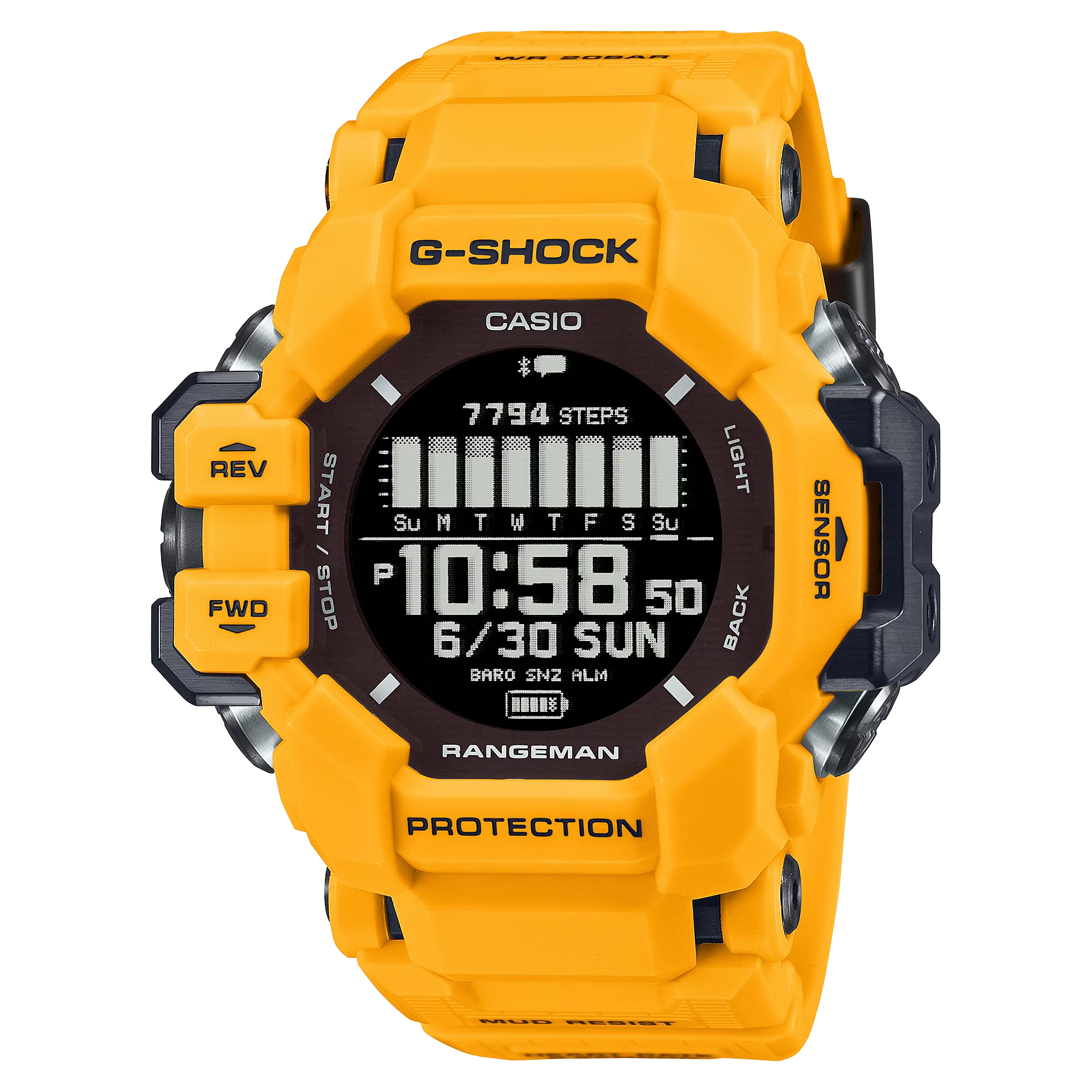 G-Shock GPRH1000-9 Master of G Rangeman GPS Solar Digital Display Yellow