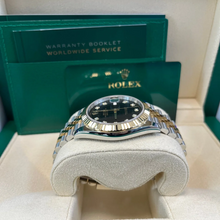 Rolex Datejust 41 Two-Tone Fluted Black Diamond-Set Jubilee Watch 126333-0006