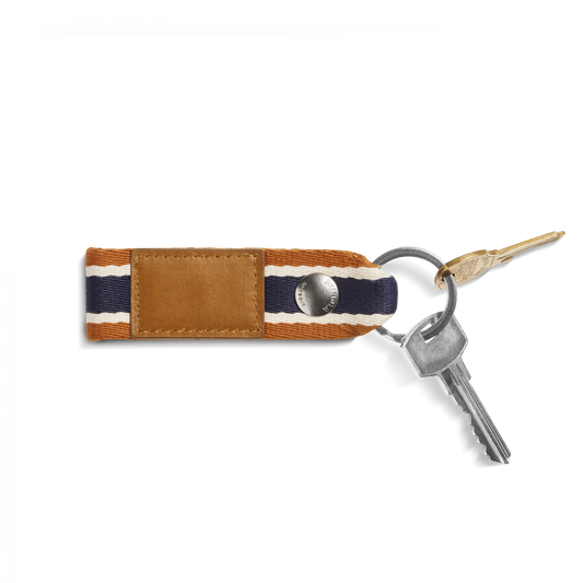 Shinola Leather Webbing Keychain S0320276301-1-BrndStpTan-OS-VNM