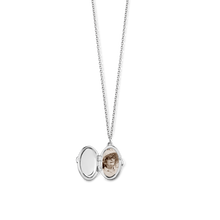 Shinola Jewelry Heirloom Petite Locket Necklace S1820304680-1-StrlngSil-OS-THA
