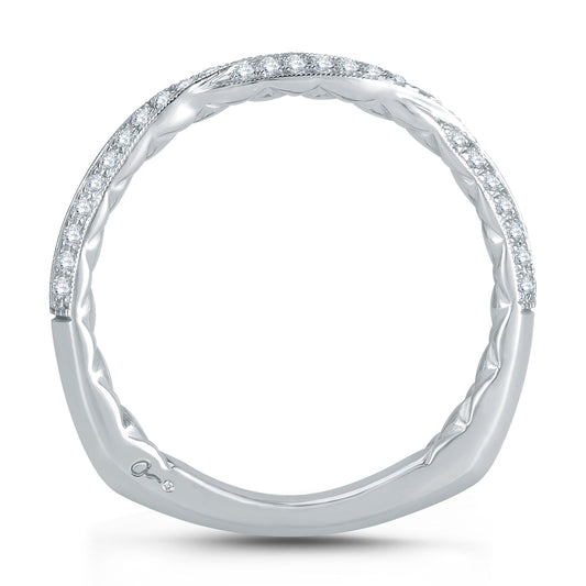 A.Jaffe Wedding Bands Exquisite Delicate Quilted Anniversary Band MRS741Q/18