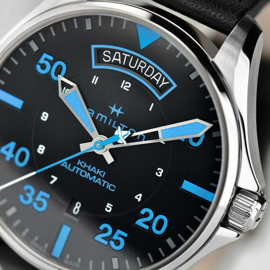 Khaki Aviation Pilot Day-Date - Air Zermatt Auto
 H64625731