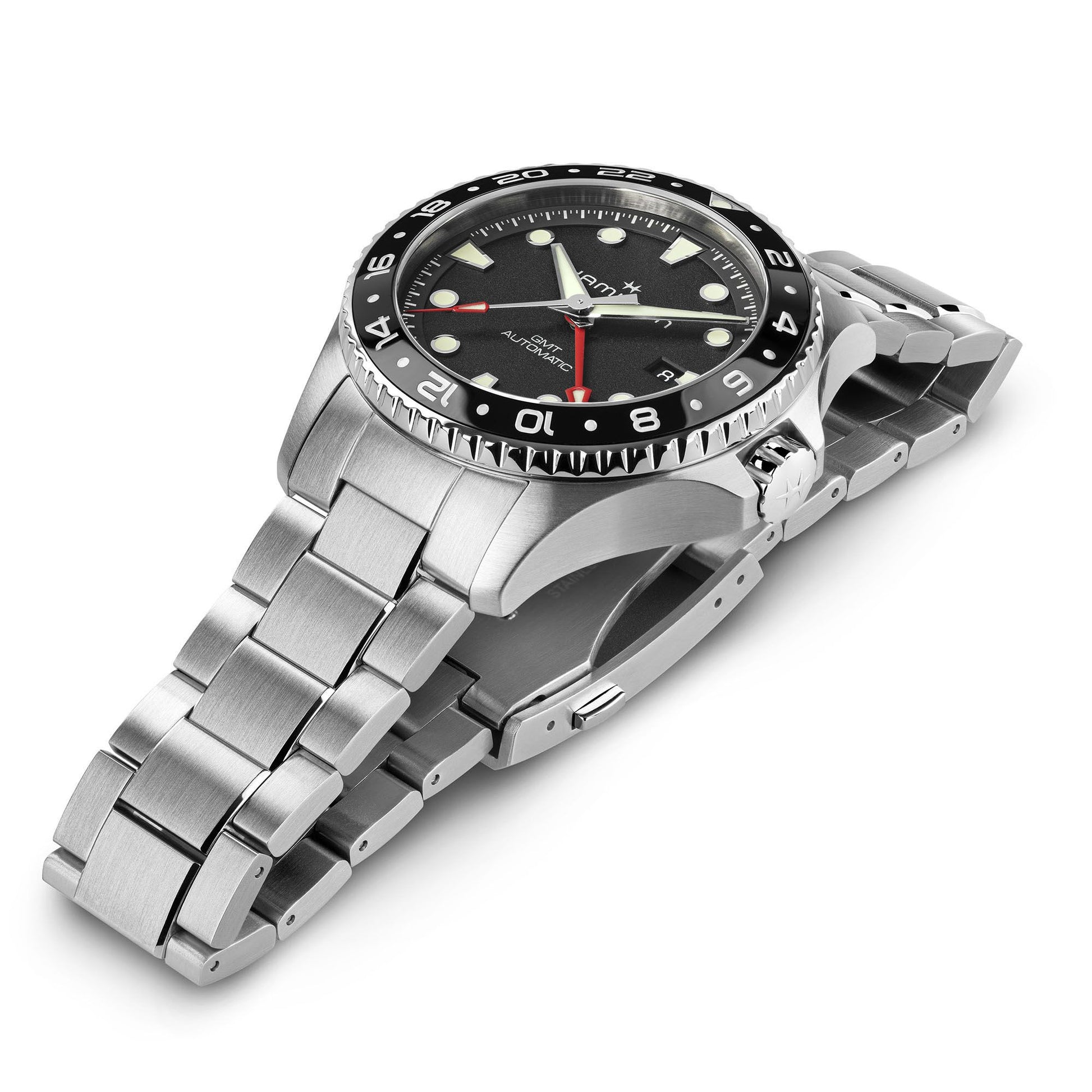 Khaki Navy Scuba Auto GMT 43mm H82555130