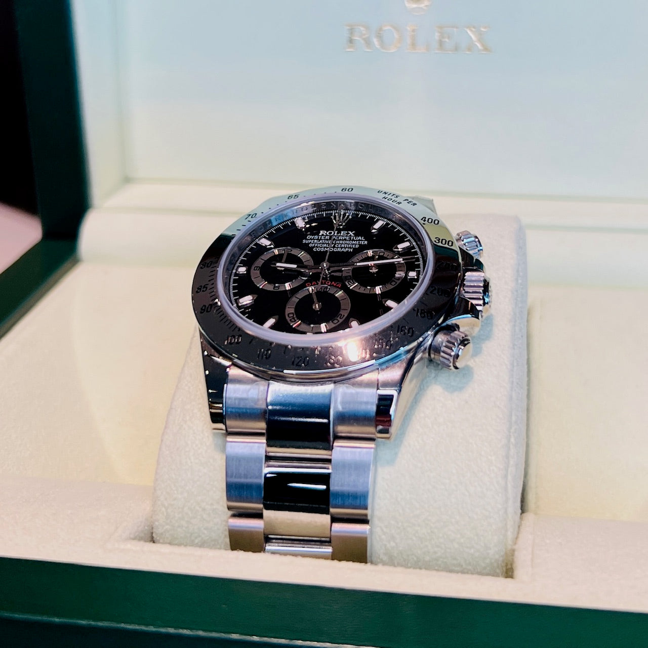 Rolex Daytona Steel Black Dial 116520 – AZZI Jewelers
