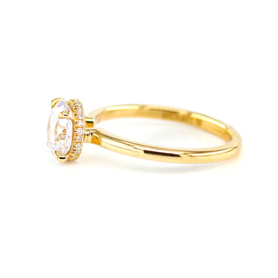 Hidden Halo Round Diamond Engagement Ring 4690081