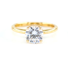 Hidden Halo Round Diamond Engagement Ring 4690081