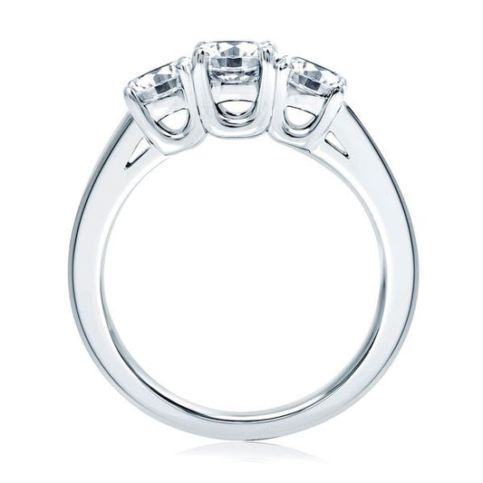 A.Jaffe Engagement Rings Multi Three Stone Round Engagement Ring ME1704/100