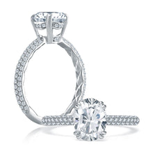 A.Jaffe Engagement Rings Quilted Pave Oval Diamond Center Engagement Ring ME1842Q/195