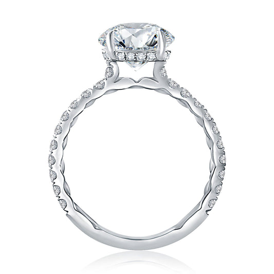 A.Jaffe Engagement Rings Statement Round Quilted Engagement Ring ME1865Q/244