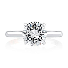 A.Jaffe Engagement Rings Solitaire Round Center Diamond Engagement Ring with Peek-A-Boo Diamonds MECRD2543/208