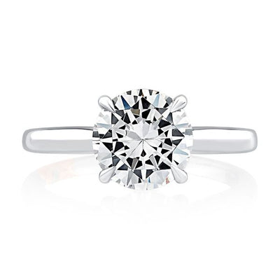 A.Jaffe Engagement Rings Solitaire Round Center Diamond Engagement Ring with Peek-A-Boo Diamonds MECRD2543/208