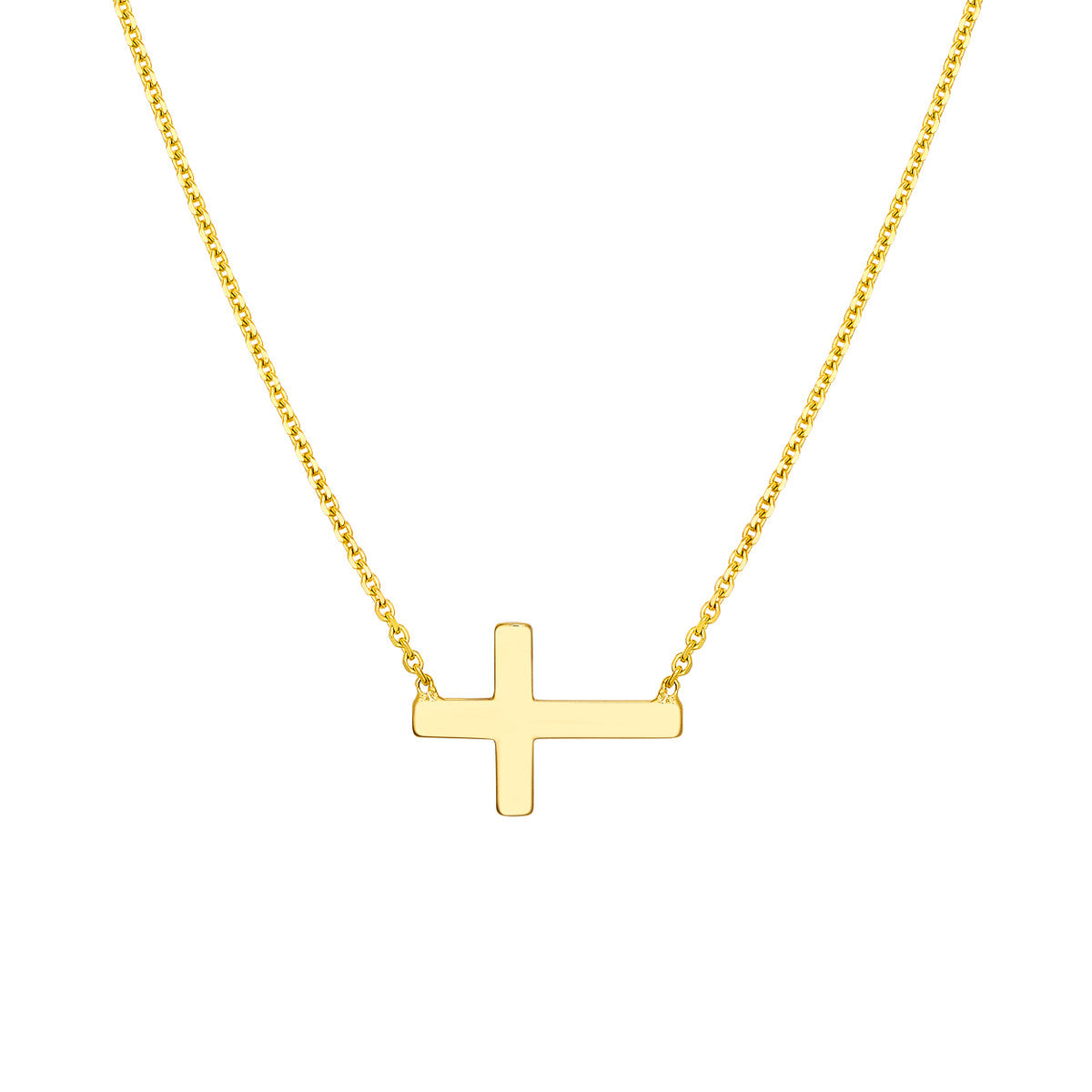 Sideways Gold Cross 4690132