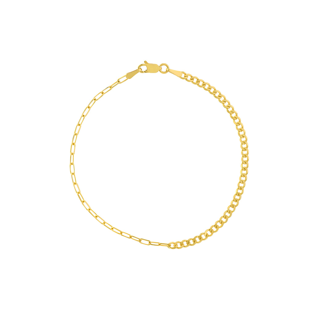 Paper Clip + Curb Chain Bracelet 4690102
