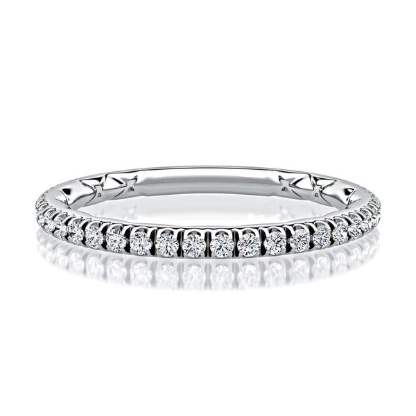 A.Jaffe Wedding Bands Delicate Three Quarters Diamond Wedding Band MRCRD2907Q/30