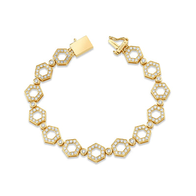 Pavé Hex Infinity Bracelet BR503