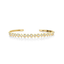 Bezel Mixed Shape Cuff Bracelet BR419