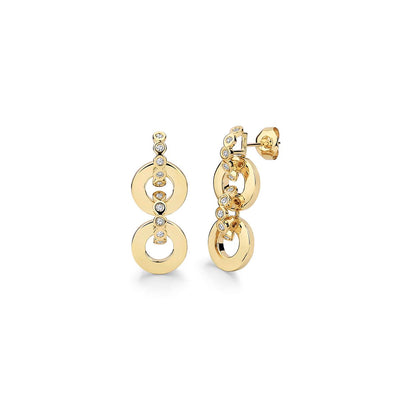 Chroma Gold Arch Drop Earrings ER493-HP-YG