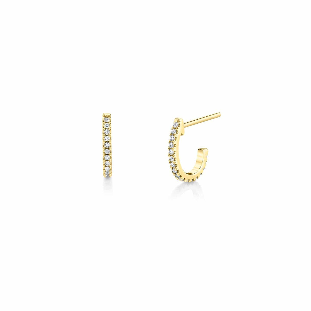 Diamond Huggie Hoop Earrings ER270YG