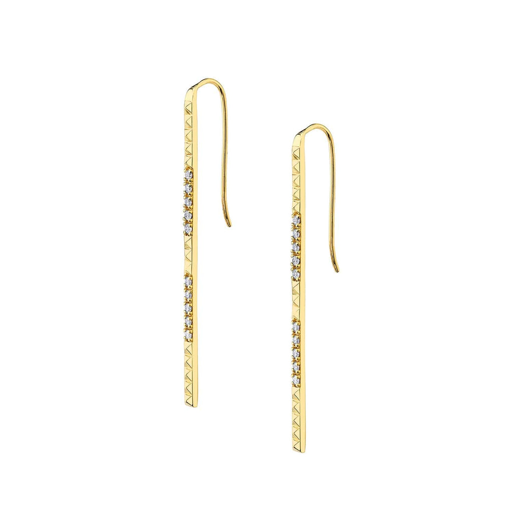 Pavé Foundation Bar Earrings ER370YG