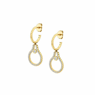 Pavé Mini Signature MM Tetra Earring ER375YG