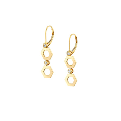 Plain Hex Short Infinity Earrings ER516