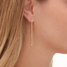 Single Stone Foundation Bar Earrings ER369