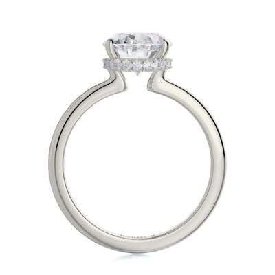 CROWN R750-3 Oval-Cut Diamond Solitaire R750-3WG