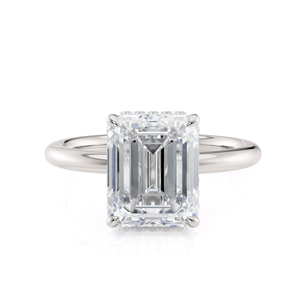 CROWN R750-3EM Emerald-Cut Diamond Solitaire