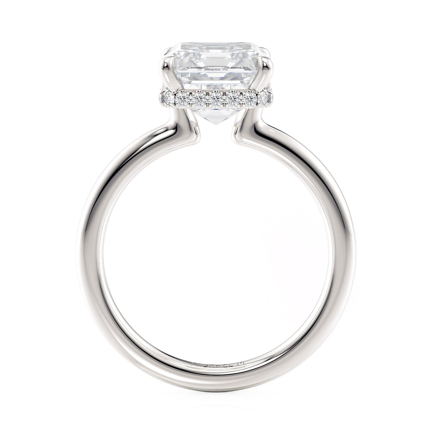 CROWN R750-3EM Emerald-Cut Diamond Solitaire