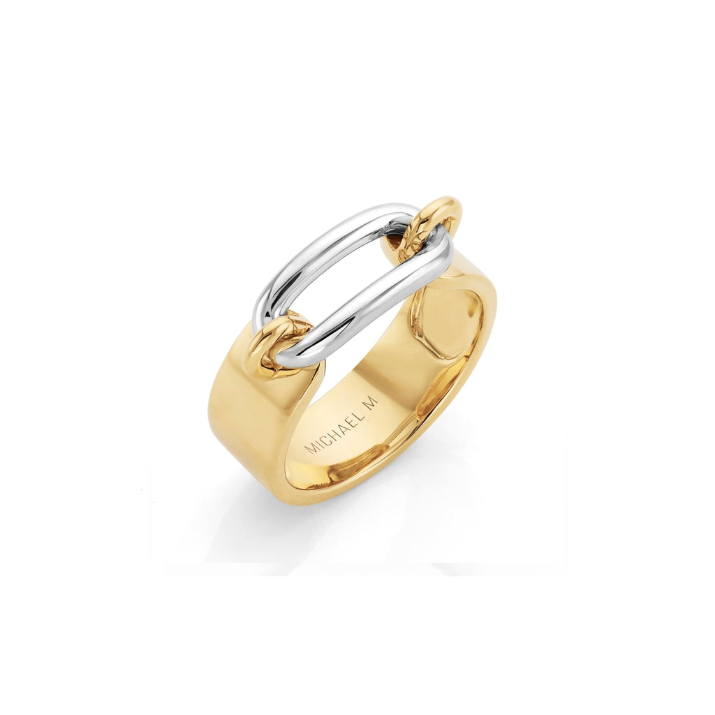 Two Tone Luxe Link Ring