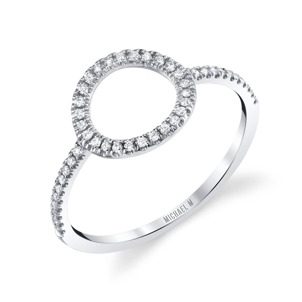 Diamond Open Circle Ring F279-WG4