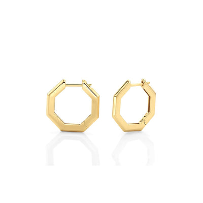 Medium Octave Knifed Hoop Earrings ER550-M-YG