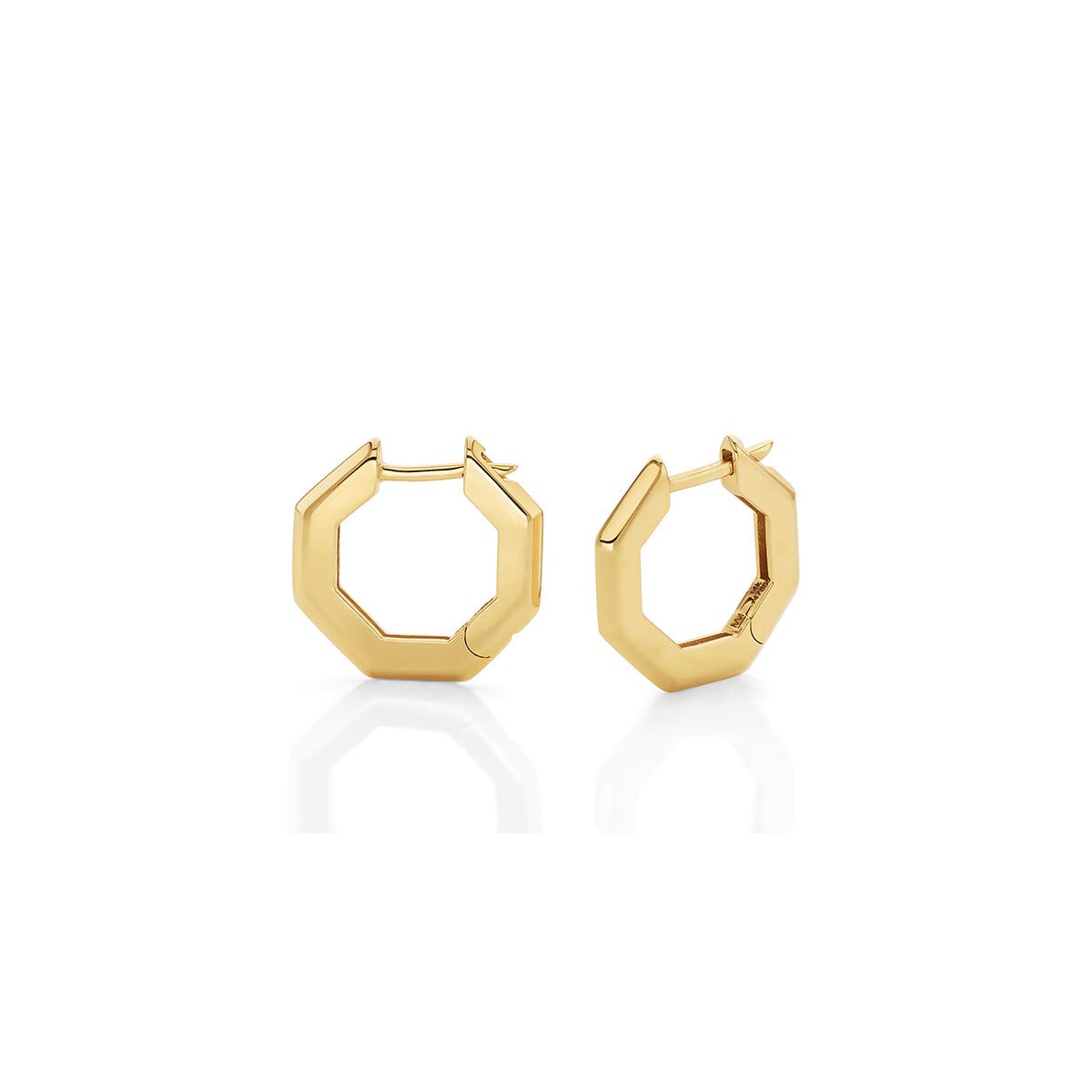 Small Octave Knifed Hoop Earrings ER550-S-YG