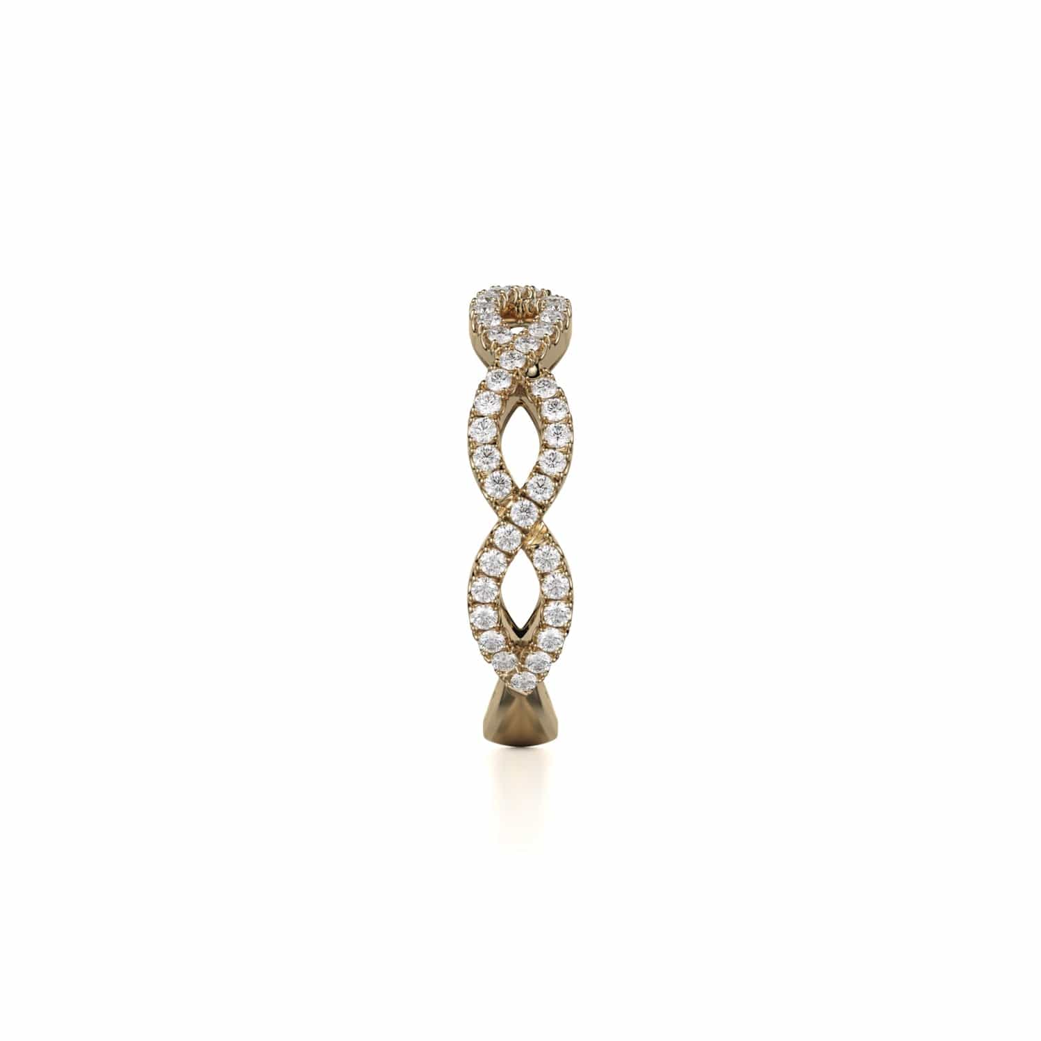 Braided Diamond Band B317-WG4-YG4