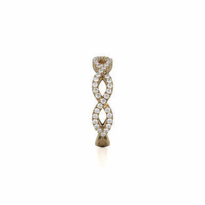 Braided Diamond Band B317-WG4-YG4