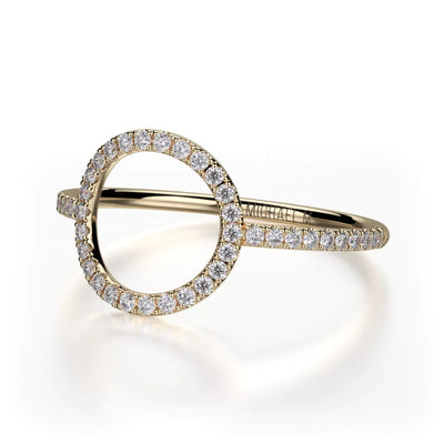 Diamond Open Circle Ring F279-WG4