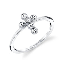 Single Diamond Cross Ring F329-YG4