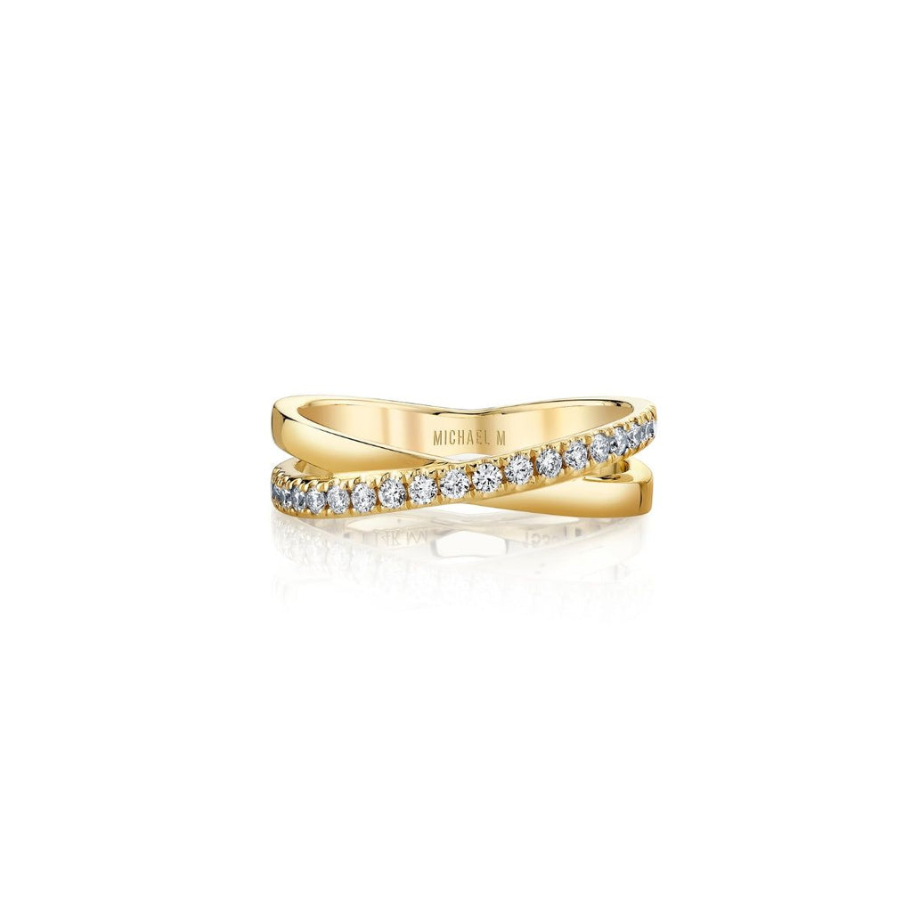 Tetra Diamond Crossover Ring