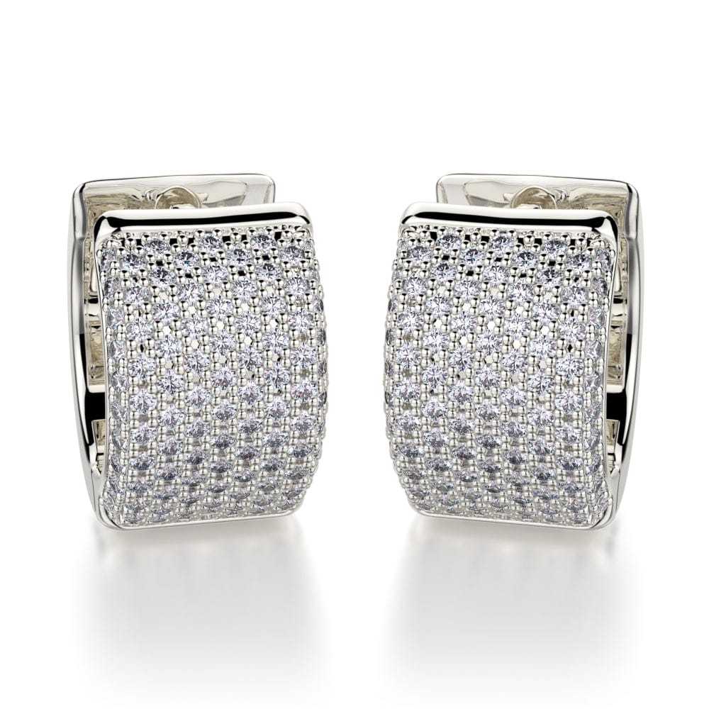 Huggie Diamond Hoop Earrings MOB107WG