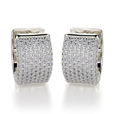 Huggie Diamond Hoop Earrings MOB107WG