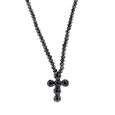 Black Diamond Cross and Necklace P212