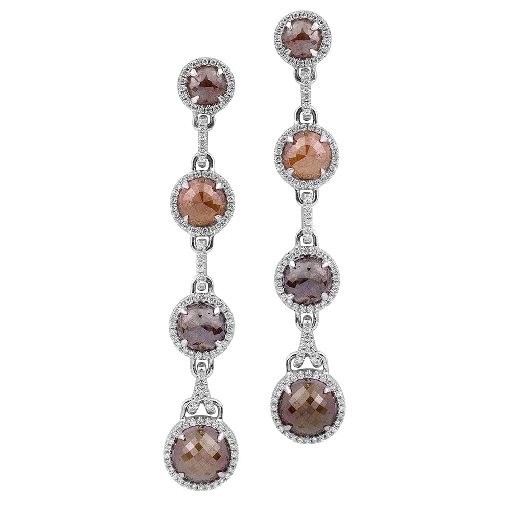 Multi-Colored Diamond Drop Earrings ER218