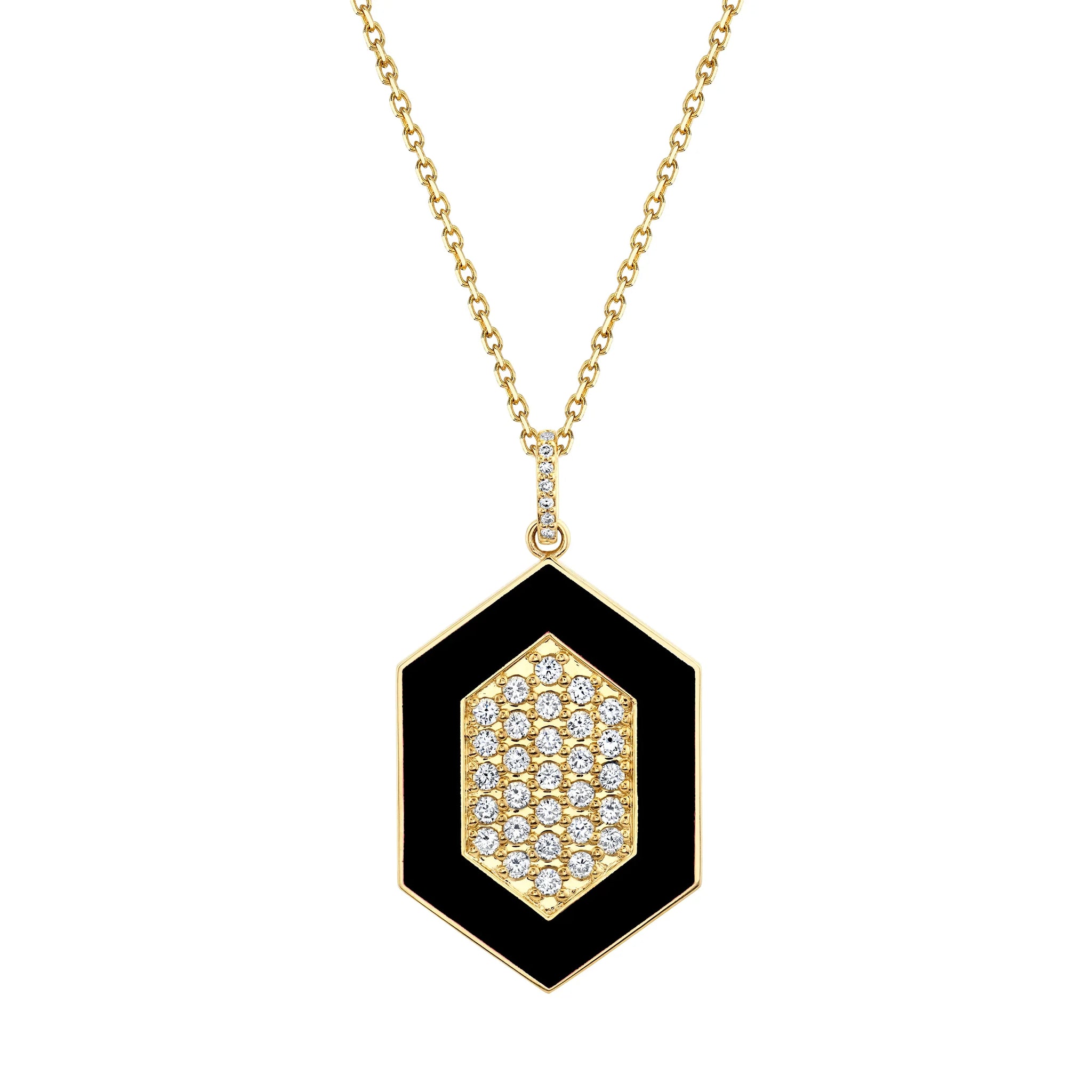 Chroma Pavé Hexagon Pendant P491