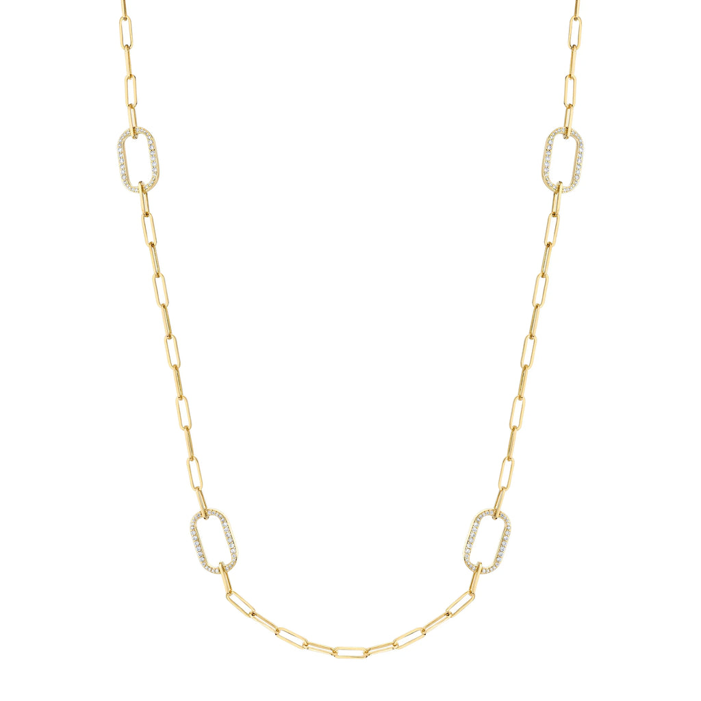 Pavé Link Station Necklace CN519