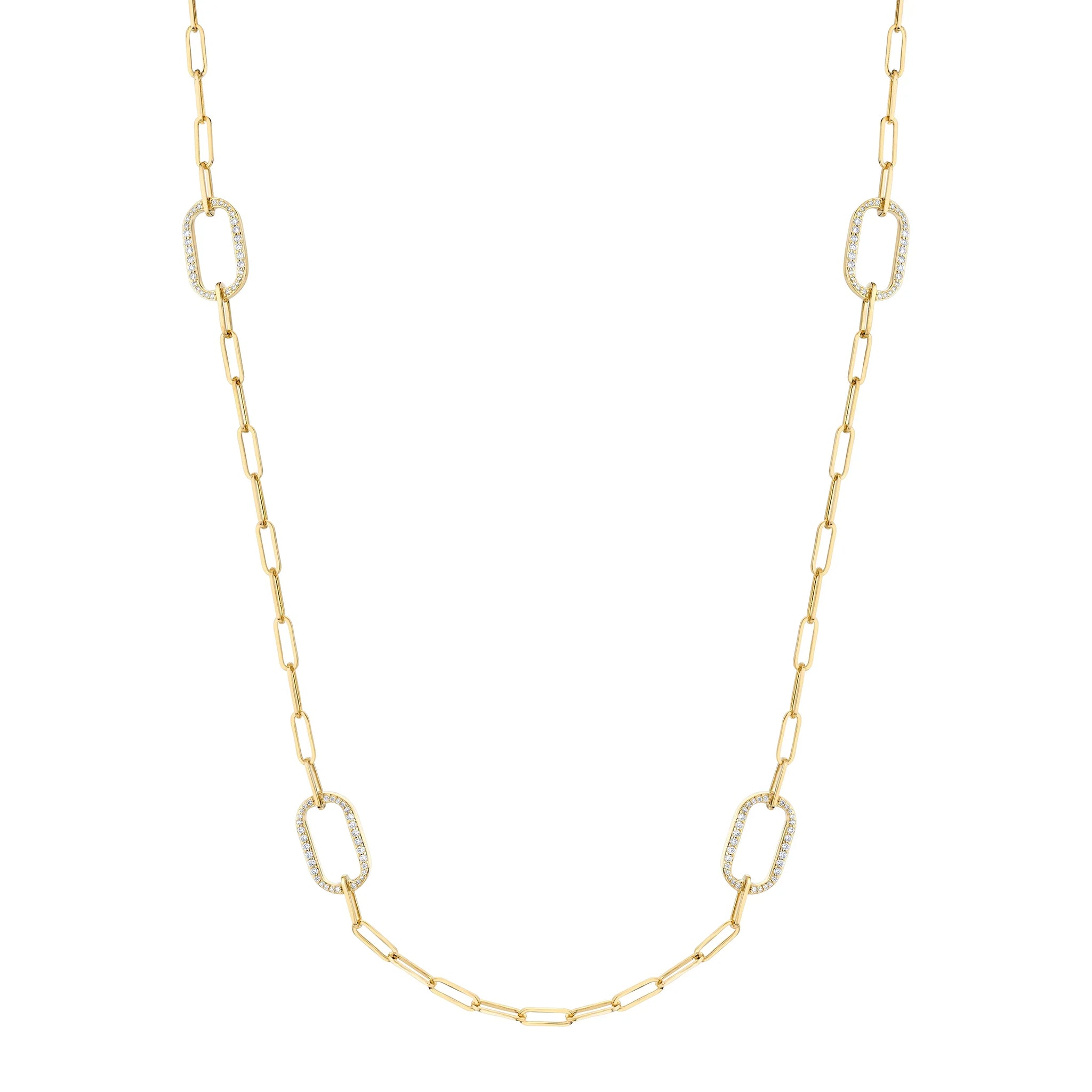 Pavé Link Station Necklace CN519