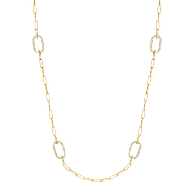 Pavé Link Station Necklace CN519